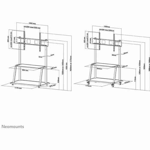 Neomounts NS-M4000 cart - for LCD display / AV system - black Cijena