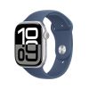 Apple Watch S10 Silver Aluminum Sport Band Denim - M/L GPS 46mm MWWM3QF/A 2024