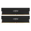 Crucial Pro OC Black 32GB Kit (2x16GB) DDR5-6400 CL38 UDIMM Gaming Memory - Supports Intel XMP 3.0 and AMD EXPO