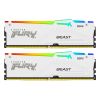 Kingston FURY Beast RGB White 64GB Kit (2x32GB) DDR5-6000 EXPO DIMM Memory, CL30-36-36, 1.4V