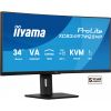iiyama ProLite XCB3497WQSNP-B1 86.4cm (34") WQHD VA Curved Office Monitor 21:9 HDMI/DP/USB-C PD95W 120Hz 0.4ms