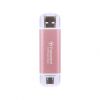 TRANSCEND ESD310P 512GB External SSD USB 10Gbps Type C/A Pink