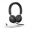 Jabra Evolve2 65 slušalice, stereo, bežična, Bluetooth, crna, uklj. Link 380 USB-A i stanica za punjenje, optimizirana za jedinstvenu komunikaciju