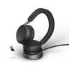 Jabra Evolve2 75 slušalice, USB-A bežični, Bluetooth, crni, sa stanicom za punjenje [UC certificiran]