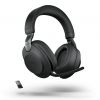Jabra Evolve2 85 slušalice, stereo, bežične, crni Bluetooth, uključujući Link 380 USB-A, uključujući stanicu za punjenje, optimiziran od strane Micros