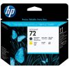 HP 72 Printhead black matte and yellow