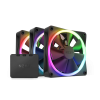 NZXT F120 RGB crna | Paket od 3 ventilatora u kućištu od 120 mm