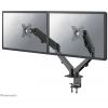 Full motion desk mount for 2 17-27” screens 7KG DS70-700BL2 Neomounts