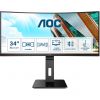 86.4cm/34““ (3440x1440) AOC Pro-Line CU34P2A 21:9 1ms USB 2xHDMI DisplayPort VESA Speaker 2K UHD Black