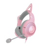 Razer Kraken Kitty Edition V2 Quartz Gaming slušalice - Žičane RGB slušalice s mačjim ušima i Razer Chroma RGB osvjetljenjem