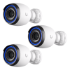 Paket od 3 Ubiquiti G4 profesionalne nadzorne kamere 4K (3840x2160), PoE, 15m noćni vid, IP67 otporan na vremenske uvjete, 3x optički zoom