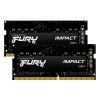 Kingston FURY Impact - DDR4 - kit - 32 GB: 2 x 16 GB - SO-DIMM 260-pin - 2666 MHz / PC4-21300 - unbuffered