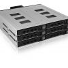 ICY BOX backplane for 6x 2.5" SATA/SAS HDD/SSD metal enclosure - stainless steel carrier