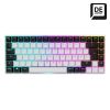 Sharkoon SKILLER SGK50 S3 gaming keyboard - 75% layout, red hot-swap Gateron switches, RGB lighting, QWERTY layout, white