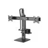 My Wall Height-adjustable table stand for 2 flat screens 17" - 27", load 2 - 6 kg (per screen), VESA 75 / 100