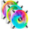 Corsair iCUE QL120 RGB case fan 3-pack in white with Lighting Node 120mm