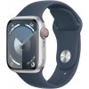 Apple Watch Series 9 LTE 41mm Aluminium Silver Sport Band Storm Blue M/L