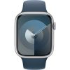 Apple Watch Series 9 GPS 45mm Aluminum Silver Sport Band Storm Blue - M/L