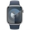 Apple Watch Series 9 GPS 45mm Aluminum Silver Sport Band Storm Blue - S/M